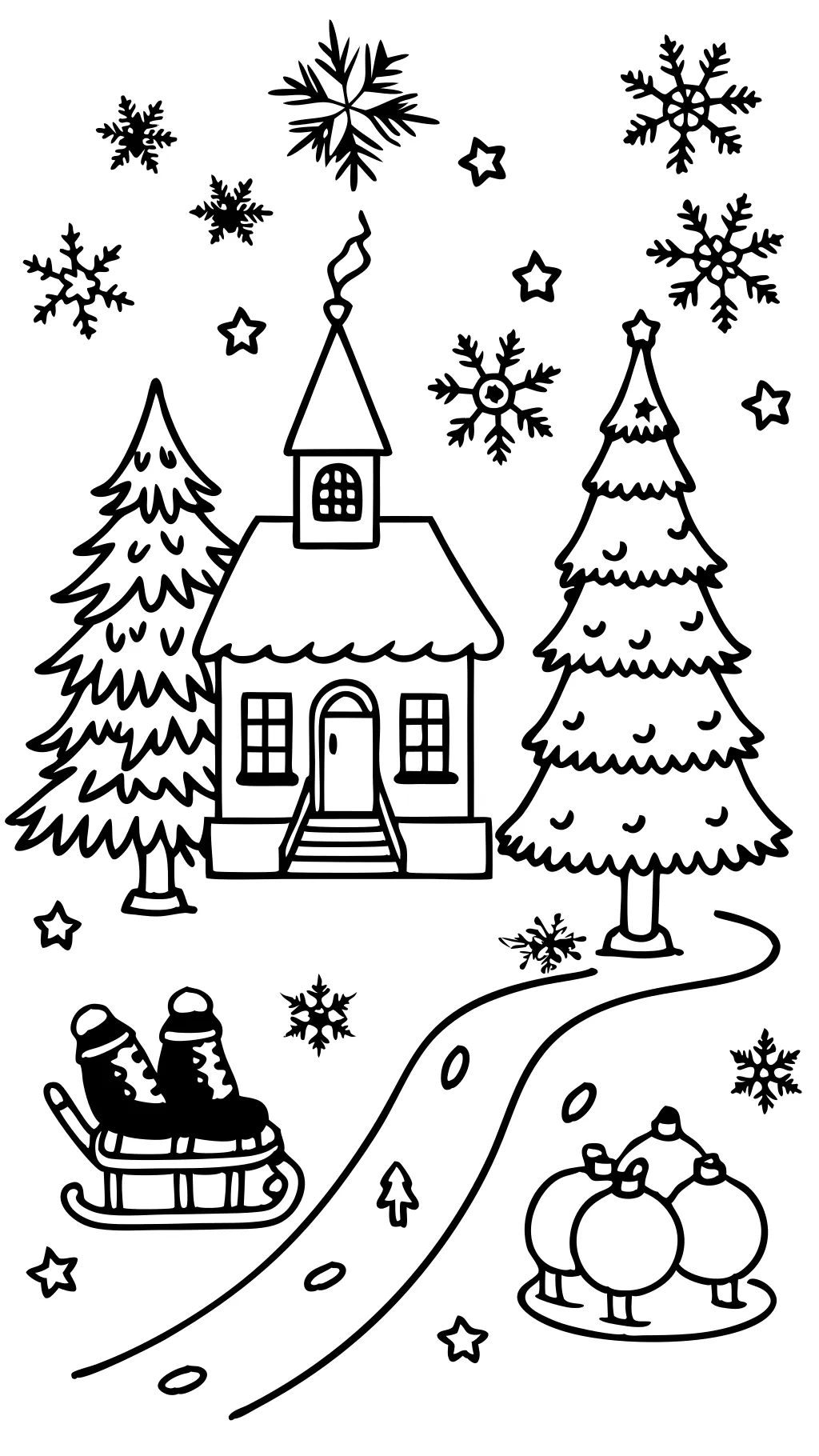 vintage christmas coloring pages